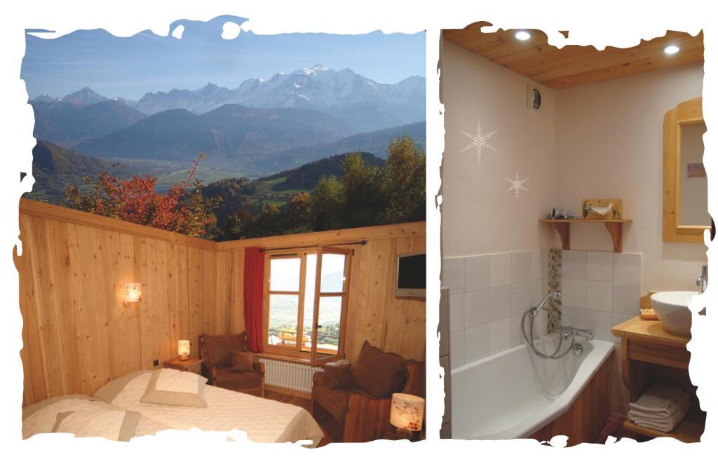Villa La Joubarbe Au Balcon Du Mont-Blanc Sallanches Zimmer foto